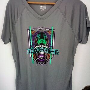 Women’s RUN DISNEY STAR WARS TIE FIGHTER 10K 2016 INAUGURAL Race SHIRT XL